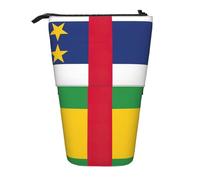 Astuccio telescopico con bandiera dell'Africa centrale, in tessuto Oxford, portatile, per ragazzi, ragazze, adolescenti, studenti, ufficio, Nero , Taglia unica