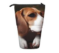 Astuccio telescopico con gallo e gallina, astuccio portamatite portatile, astuccio per matite pop up, borsa per il trucco per regalo di festa, Grazioso Beagle, Taglia unica