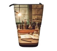 Astuccio telescopico con piante acquatiche, astuccio per matite portatile, astuccio per matite pop up, borsa per trucco per regalo di festa, Laboratorio di Chimica Vintage, Taglia unica