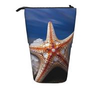 Astuccio telescopico con scritta "Twelve O'Clock", per la festa del nuovo anno, con supporto per matite, portatile, astuccio per matite pop up, per il regalo di festa, Stelle marine tropicali, Taglia