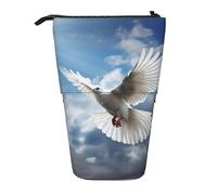 Astuccio telescopico con significato simbolico dell'acqua che si alza in piedi, astuccio portatile, astuccio per matite pop up, astuccio per il trucco, regalo per le vacanze, Colomba della pace,
