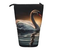 Astuccio telescopico con significato simbolico dell'acqua che si alza in piedi, astuccio portatile, astuccio per matite pop up, astuccio per il trucco, regalo per le vacanze, Animale cigno, Taglia