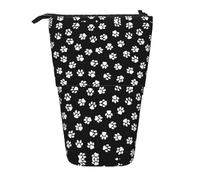 Astuccio telescopico con stampa di zampe, astuccio telescopico, astuccio per matite, penne, trucchi e cosmetici