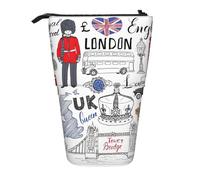 Astuccio telescopico con stampa "I Love London", portapenne, custodia pop up, custodia portatile per penne