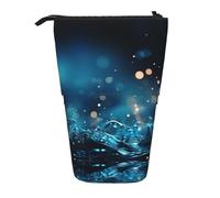 Astuccio telescopico con tre conigli sdraiati su una ghirlanda, astuccio portamatite portatile, astuccio per matite pop up, astuccio per trucchi per regalo di festa, Spruzzare gocce d'acqua, Taglia
