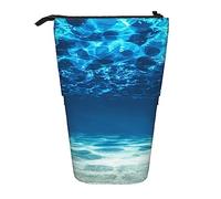 Astuccio telescopico con vista sull'oceano subacqueo Stampa in piedi Astuccio per matite Astuccio per cancelleria Portapenne telescopico Portamatite pop-up per lavoro d'ufficio Regalo di festa