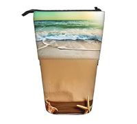 Astuccio telescopico durevole Astuccio portamatite a tema Ocean Beach per cancelleria da ufficio Astuccio portamatite Astuccio pop-up Astuccio portapenne Stand Up Pen Astuccio per lavoro Vacanza Reg