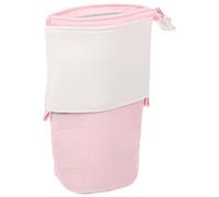 Astuccio Telescopico in Velluto a Coste Rosa per Artisti e Ufficio | Pouch Multiuso, per Matite e Pennelli, Si Infila nello Zaino, Mantiene la Scrivania Ordinata