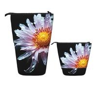 Astuccio telescopico per matite pop up, grazioso portapenne telescopico con tigre bianca sulla neve, Piante Fiore, Taglia unica, Astuccio per trucchi