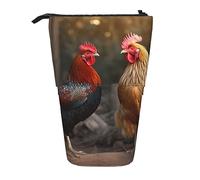 Astuccio Telescopico Rooster And Chicken Print Custodia Per Matite Trucchi Pencil Case Bambina E Bambino Telescopica Astuccio Portapenne Per Ufficio Bambini Studenti
