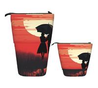 Astuccio Telescopico Two People Under The Umbrella Portamatite Matita Verticale Trucchi Astuccio Cancelleria Supporto Retrattile Pencil Case Per Ufficio Bambini Studenti