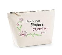 Astuccio tirocinante eccezionale | Idea Regalo Collega Lavoro Pensionato Sacchetto Trucco Toilette, beige, Astuccio da toilette