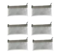 Astuccio trasparente 5 pezzi Clear Exam Pencil Pouch Super Morbido Astuccio Zipper Pen Pouch Organizzatore Borsa per Viaggi Cosmetici Ufficio Conservazione, Grigio 1, 12*13cm