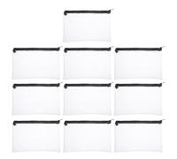Astuccio Trasparente in PVC Cerniera, per Esami 10 Pezzi | Design Chiaro e Apertura Facile, per Insegnanti e Professionisti, Uso Casa o Aula, Identifica Subito