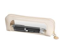 Astuccio trasparente per matite - Sacchetto cosmetico multifunzionale, con chiusura lampo trasparente | Borsa organizer per trucchi con grande capacità, preside scolastica, stoccaggio da viaggio per