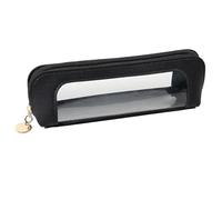 Astuccio trasparente per matite - Sacchetto cosmetico multifunzionale, con chiusura lampo trasparente | Borsa organizer per trucchi con grande capacità, preside scolastica, stoccaggio da viaggio per