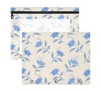 Astuccio trasparente portapenne per lettere formato A4, confezione da 2 pezzi, per insegnanti lla moda, piccolo fiore blu estuche para lapices