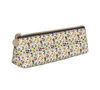 Astuccio triangolare con stampa di funghi giapponesi, astuccio per cosmetici, organizer da viaggio versatile per tutti i giorni