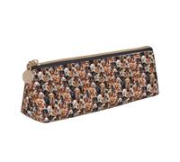 Astuccio triangolare con stampa di molti cani, astuccio per cosmetici, organizer da viaggio versatile per tutti i giorni