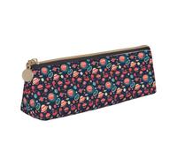 Astuccio triangolare con stampa di pianeti dello spazio esterno, astuccio per cosmetici, organizer da viaggio, versatile per tutti i giorni