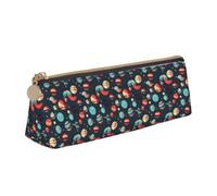 Astuccio triangolare con stampa di pianeti e spazio, astuccio per cosmetici, organizer da viaggio, versatile per tutti i giorni