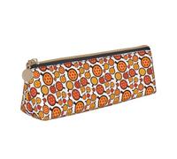Astuccio triangolare con stampa di pizza, astuccio per cosmetici, organizer da viaggio, versatile per tutti i giorni