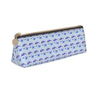 Astuccio triangolare in pelle con stampa orca killer whale, con cerniera, per ragazzi e ragazze, allievi, per lavoro e scuola, bianco, Taglia unica, Astuccio per trucchi