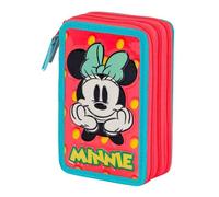 Disney Astuccio Matite Triplo Minnie Fresh Rosa 14 x 21 cm
