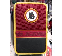 Seven AS Roma Astuccio Scuola 3 Zip Calcio, Rosso, Portapenne Triplo Scomparto Completo Di Penne, Matite, Colori, Scuola Elementare, Bambino