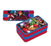 ASTUCCIO TRIPLO AVENGERS ASSEMBLE 3 ZIP COMPLETO ACCESSORIATO BAMBINI SCUOLA