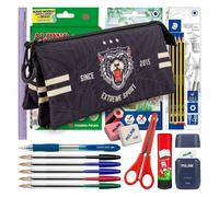 Astuccio Triplo Karactermania PRODG Tiger con Materiale Scolastico