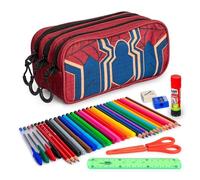 Astuccio Triplo Karactermania Spiderman Drop con Materiale Scolastico Incluso