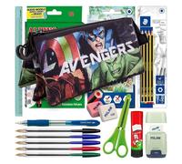Astuccio Triplo Karactermania Vengadores con 40 forniture scolastiche