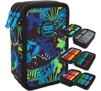 Astuccio triplo per matite con attrezzatura Jumper 3 Skate Nig