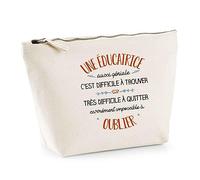 Astuccio Un Educatrice Fantastico | Borsa per il trucco idea regalo, beige, Astuccio da toilette