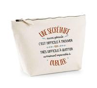 Astuccio una segretaria anche impressionante | Borsa da toilette per trucco, idea regalo, colore: beige