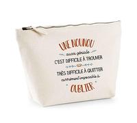 Astuccio una tata anche impressionante | Borsa per il trucco idea regalo, beige, Astuccio da toilette