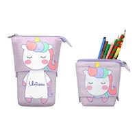 Astuccio unicorno bambina Telescopico Portapenne Cartoon idee regalo natale, astuccio bambina scuola elementare retrattile Astuccio Tela Telescopica Regali Natale Originali per Ragazze Bambini