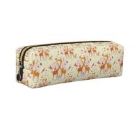 Astuccio unisex con giraffa, cuore, fiore, farfalla, stampa, astuccio per tutti i giorni, ufficio, viaggi, elegante organizer per cancelleria, Oro, One Size, Organizer per borse
