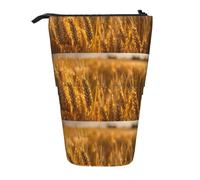 Astuccio verticale retrattile per matite e trucchi con campo di grano, per penne, matite e piccoli oggetti, Nero , Taglia unica, Astuccio per trucchi