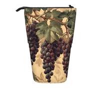 Astuccio vintage a forma di uva con supporto per matite e penne, stile rustico, telescopico, per cosmetici, cancelleria, organizer per scuola, ufficio, viaggi