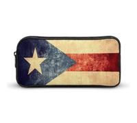 Astuccio vintage con bandiera PuertoRico1, portapenne e trucchi