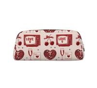 Astuccio vintage con stampa di oggetti mistici, astuccio con cerniera, astuccio portatile per cancelleria - ufficio e viaggio, Oro, One Size, Art Deco