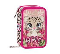 Astuccio WWF 3 Zip Corredo Completo Leopardo