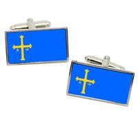 Asturias (Spagna) Bandiera Gemelli IN Cromata Scatola Regalo