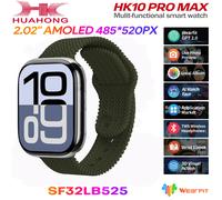 Astuto Della Vigilanza HK10ProMax Serie 10 Per Apple Man BT chiamata Ai Orologio Viso Donna Rilevamento di Gravità 2.02 "AMOLED Frequenza Cardiaca Chat GPT NFC