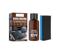 Asudaro Car Glass Crystal Coating 10H Diamond Hardness - Protezione impermeabile e antipolvere per veicoli, 30 ml, con applicatore, spugna ad alta protezione, riparazione della vernice dell'auto, 1