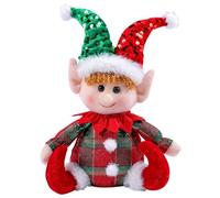 Asudaro elfo di Natale 1/2 pezzi carino seduto elfo di Natale carino seduto ragazzo novità peluche farcito aiutante di Babbo Natale giocattolo sfacciato adorabile ornamento di Natale