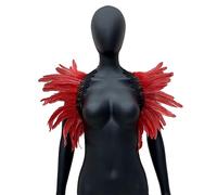 Asudaro Gotico Piuma Mantello Mantello Gotico Donna Top In Vera Piuma Da Donna Scialle Piuma Di Gallo Frange Decorative Fai Da Te Unisex Mantello Medievale Cappuccio Coprispalle In Piume Naturali