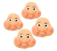 Asudaro Set di 4 accessori per il viso nano, in resina artificiale, per occhi e naso, divertenti, fai da te, Babbo Natale, elfo, gnome, realistico, per feste di Natale e Capodanno